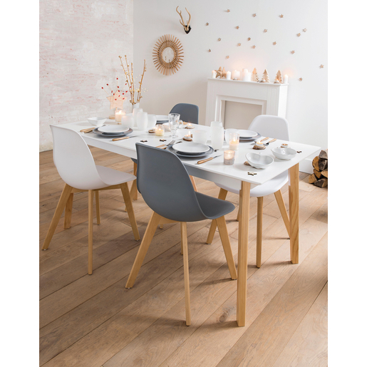 Table Blanc Tables de cuisine | La Foir'Fouille ZONS Table de Salle à Manger médaillon 4 à 6 Personnes Façon