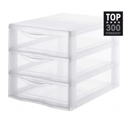 Mini Tour De Rangement 3 Tiroirs L 36 X L 26 X H 25 5 Cm