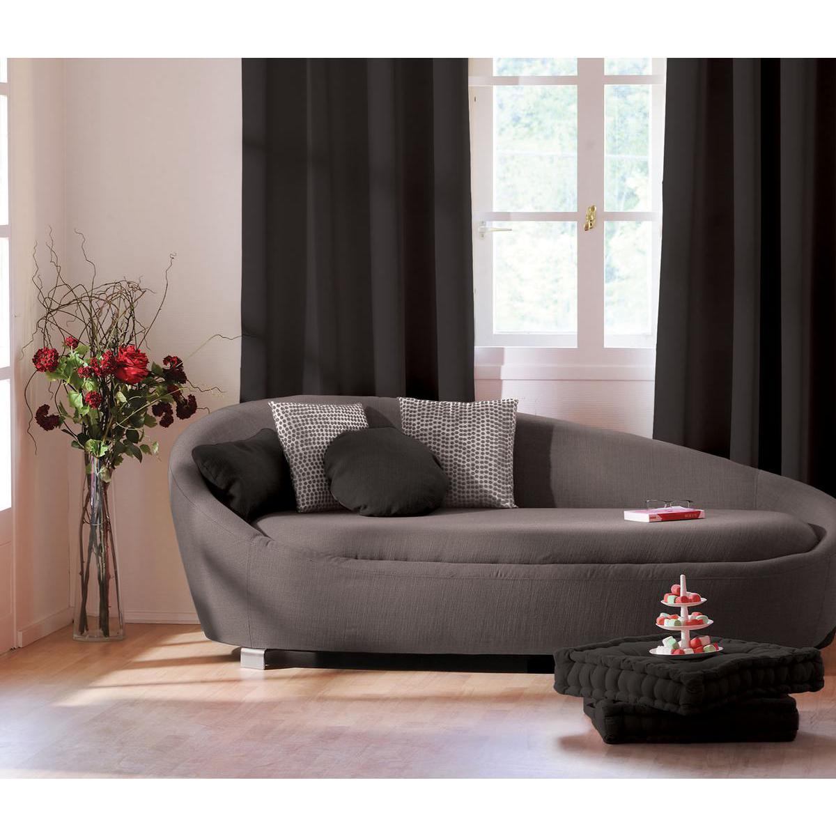Panneau à œillets occultant - 100 % polyester - L 180 x l 140 cm - Noir Panneau à œillets occultant - 100 % polyester - L 180 x l 140 cm - Noir