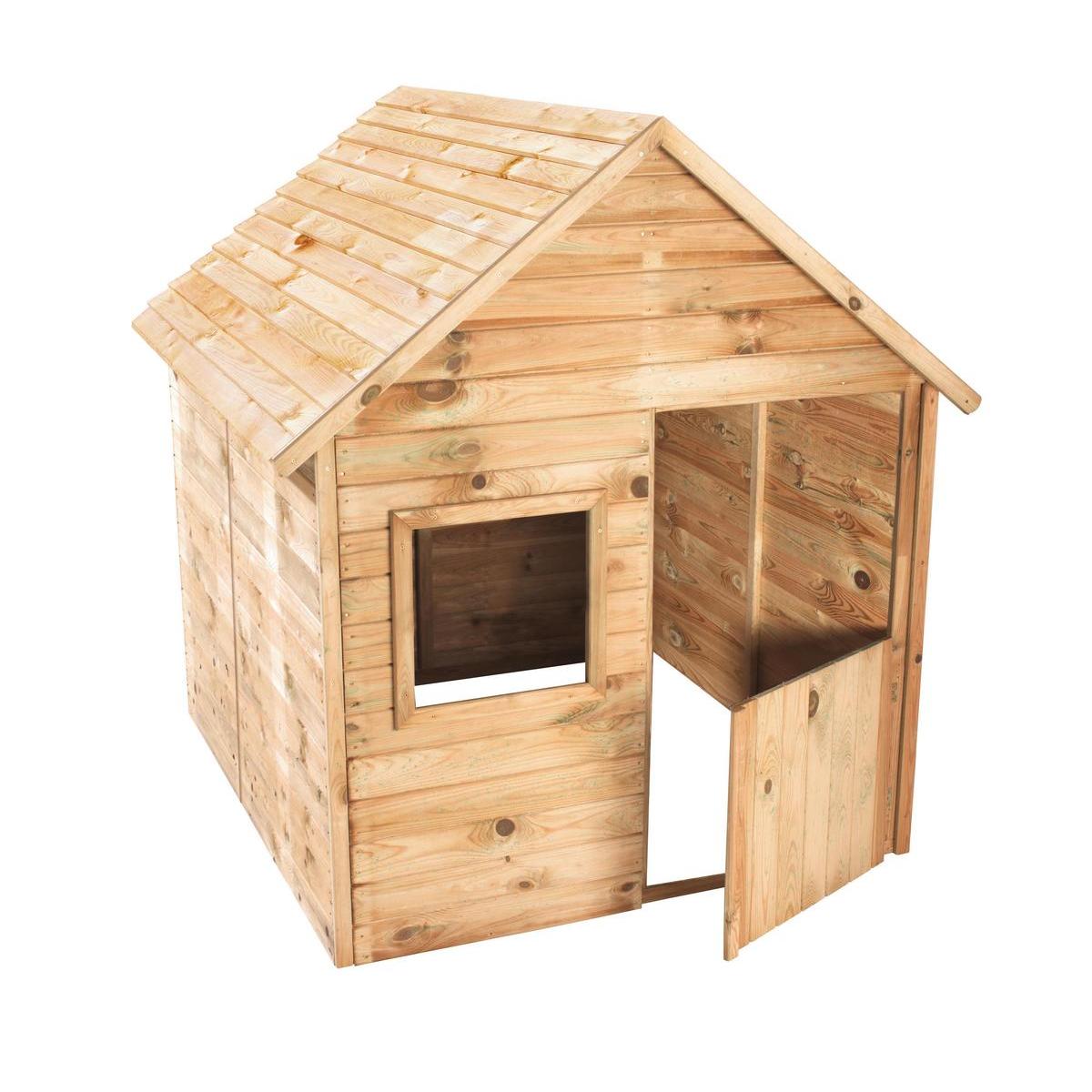 Maison pour enfant - Bois - 136 x 130 x H 148 cm - Marron Maison pour enfant - Bois - 136 x 130 x H 148 cm - Marron