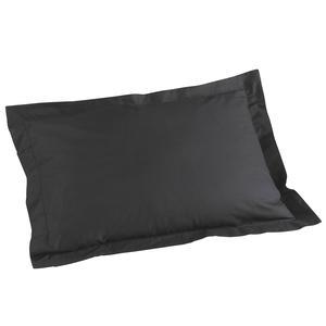 Taie d'oreiller à volant plat Lina - L 50 x l 70 cm - Gris