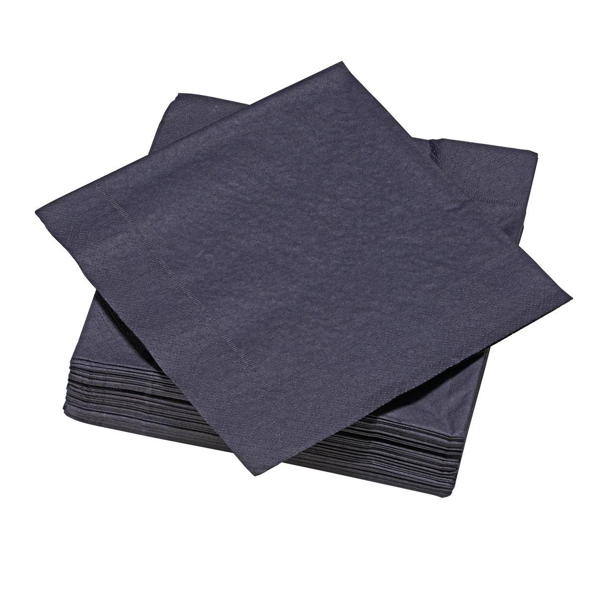 50 serviettes jetables - 33 x 33 cm - Noir 50 serviettes jetables - 33 x 33 cm - Noir