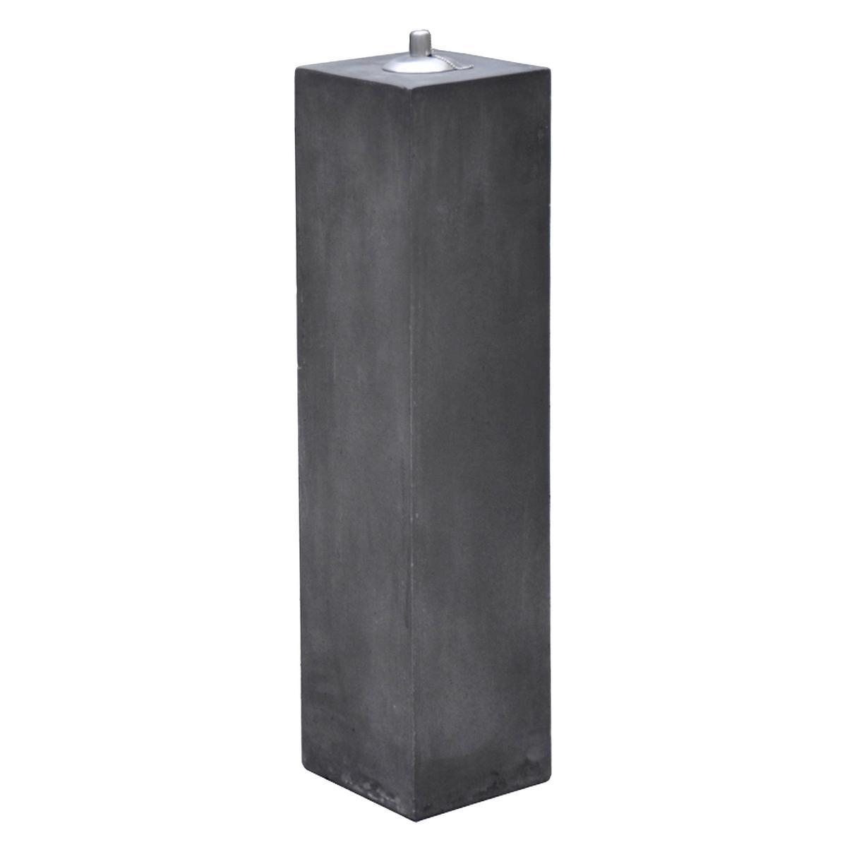 Colonne lampe à huile - Magnésie - 20 x 20 x H 80 cm - Gris anthracite Colonne lampe à huile - Magnésie - 20 x 20 x H 80 cm - Gris anthracite