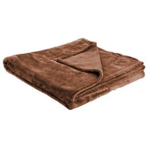 Couverture microflannelle - 100 % polyester - 150 x 200 cm - Taupe