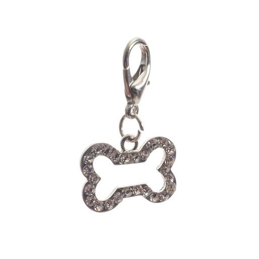 Médaillon os ouvert avec strass - H 4 cm Médaillon os ouvert avec strass - H 4 cm