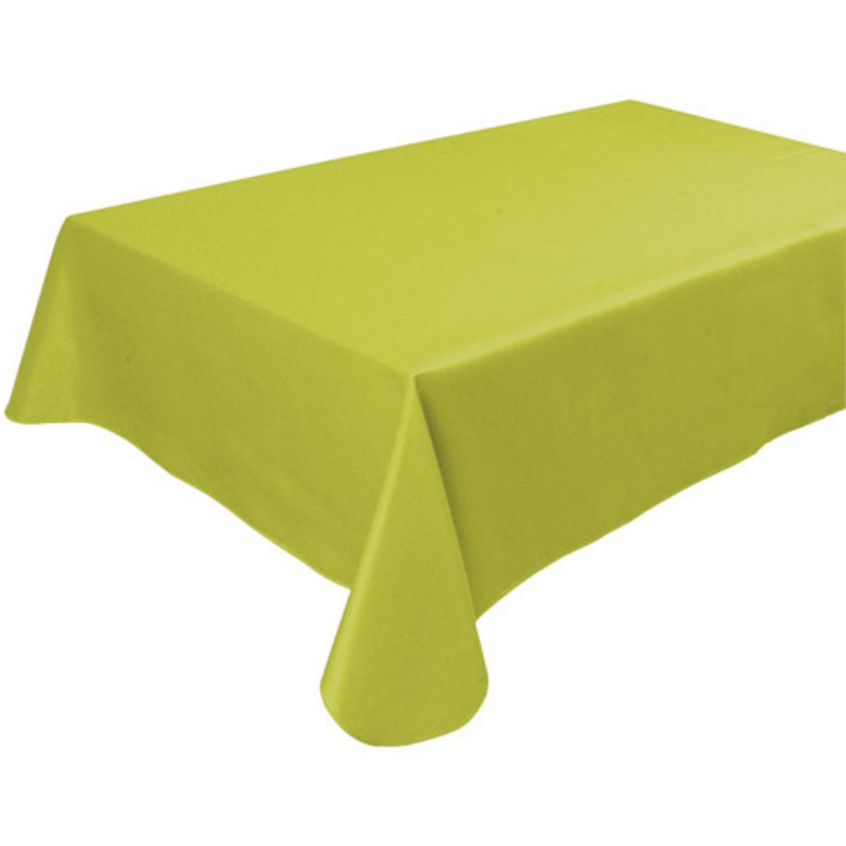 Toile cirée rectangulaire - 100 % Polyester - 145 x 300 cm - Vert anis Toile cirée rectangulaire - 100 % Polyester - 145 x 300 cm - Vert anis