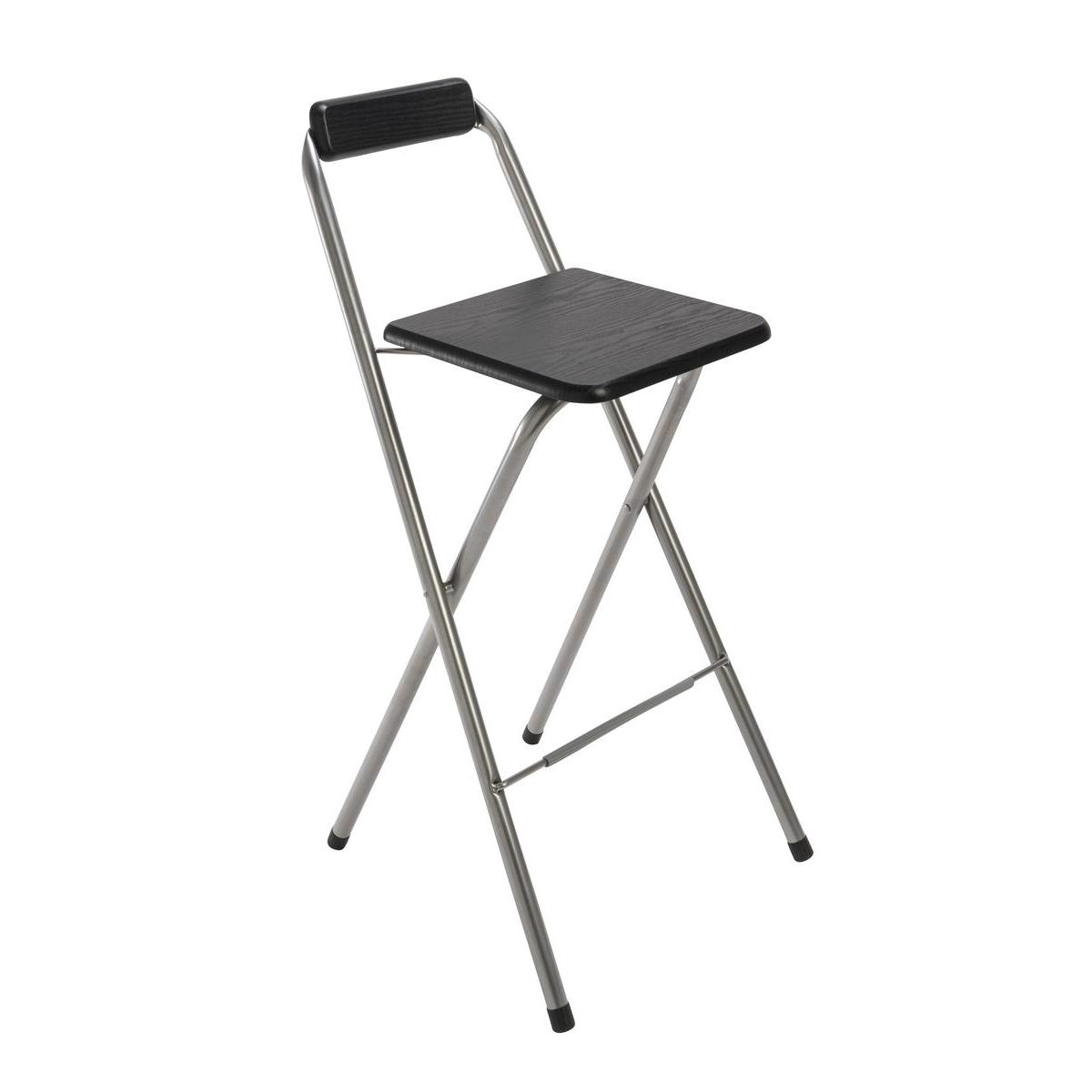 Tabouret de Bar carré - Noir Tabouret de Bar carré - Noir