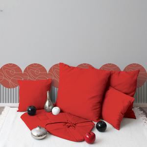 Coussin déhoussable - 100% polyester - 40 x 40 cm - Rouge