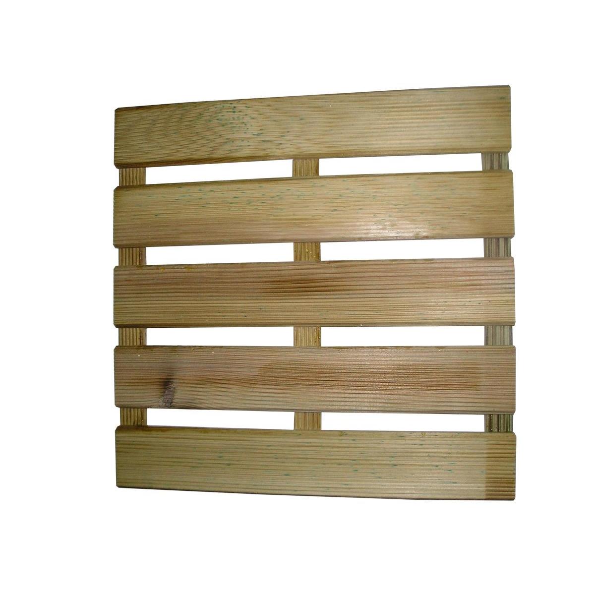 dalle de jardin en pin autoclave 40 x 40 x h 2 4 cm marron decoration de jardin la foir fouille