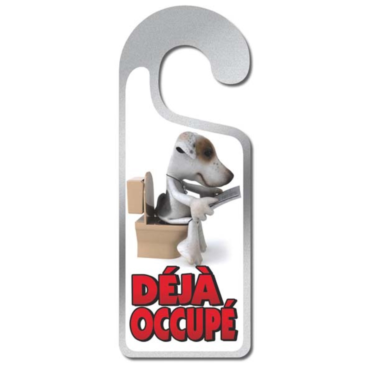 Plaque de porte - WC déjà occupé - 8 x 20 cm