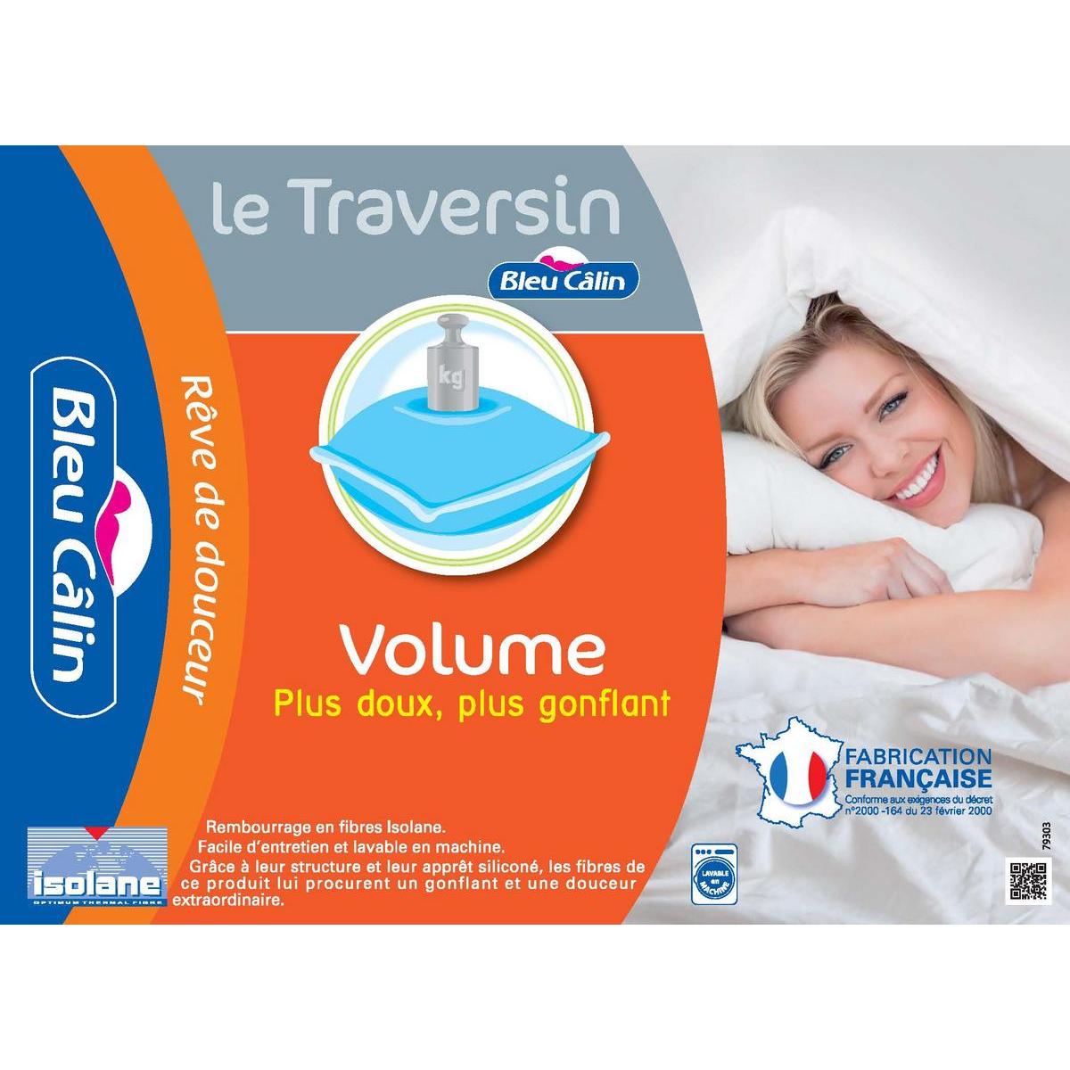 Traversin volume 90 cm marque bleu calin - Traversin pour lit une place.
