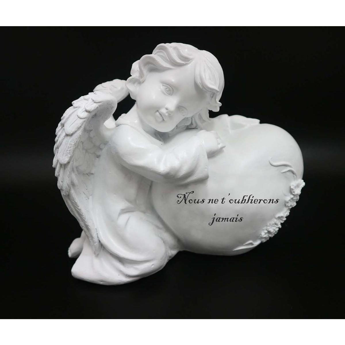 Figurine d'ange de protection blanche comme décoration funéraire
