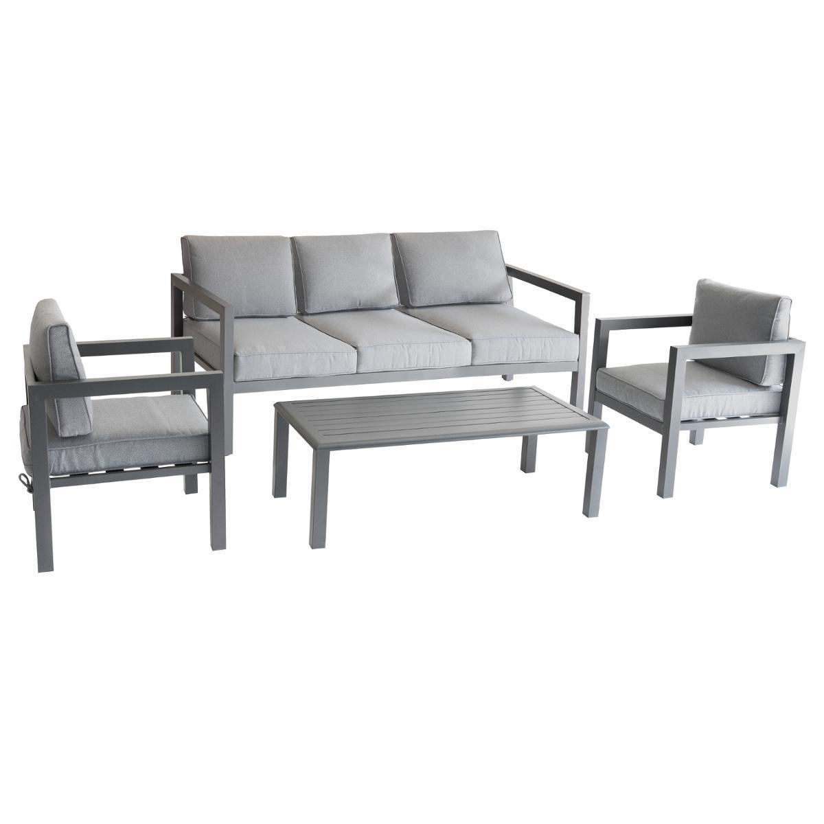 salon azua 5 places gris hesperide salons de jardin la foir fouille