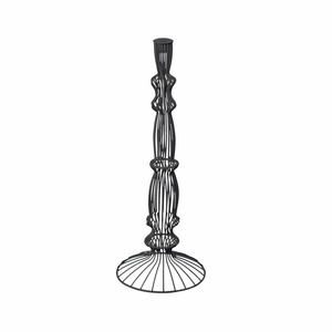 Chandelier filaire - Diamètre 13,5 x H 36 cm - Noir