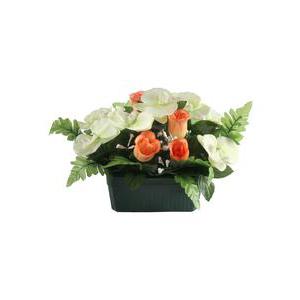 Jardinière de boutons de rose et d\u0027orchidées , Polyester , H 23 cm ,