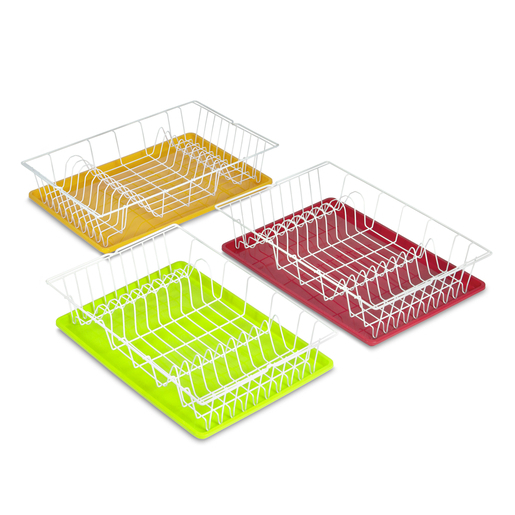 Egouttoir Avec Plateau Fil Plastifie Multicolore Materiel De