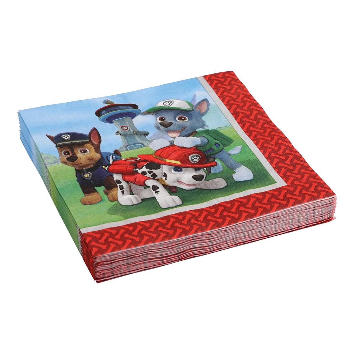 Serviettes Jetables Paw Patrol 33 X 33 Cm Vaisselle Jetable La Foir Fouille