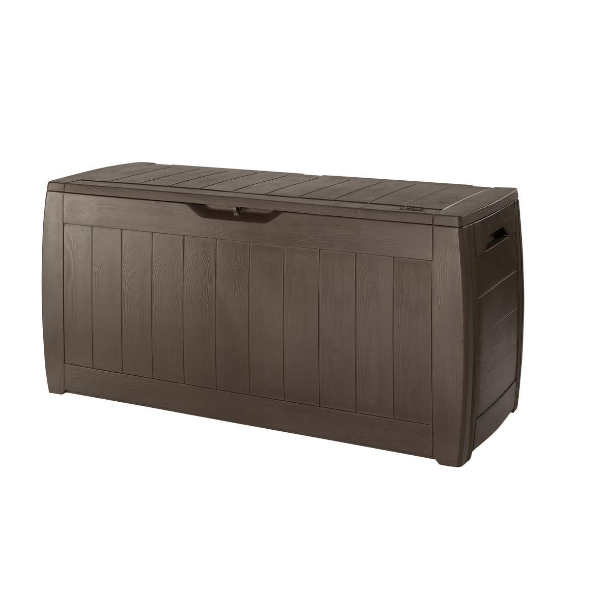 coffre exterieur 270 l marron keter coffres et malles de rangement la foir fouille