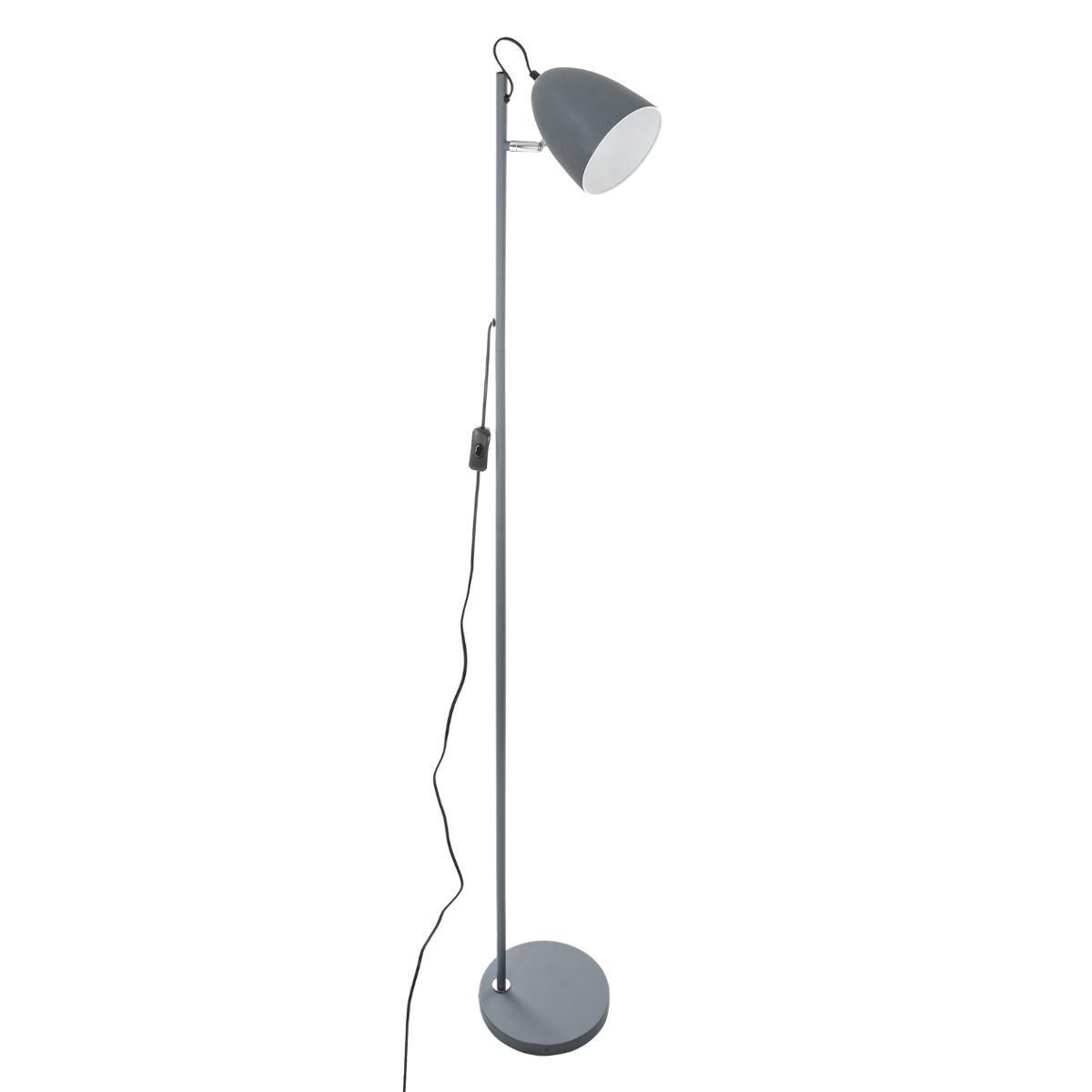 Lampadaire droit métal tory gris H 150 cm