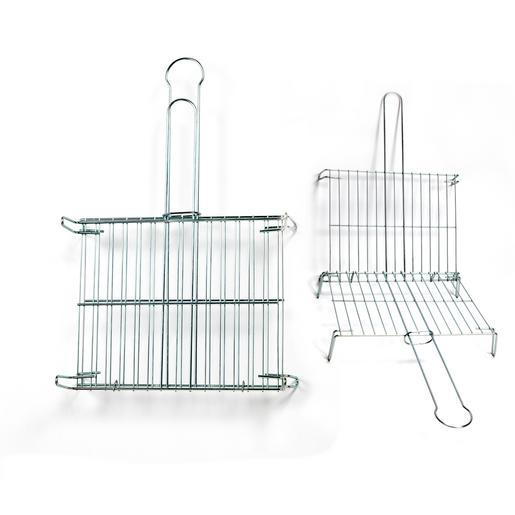 Grille de cuisson double - Acier - 45 x 50 cm - Gris Grille de cuisson double - Acier - 45 x 50 cm - Gris