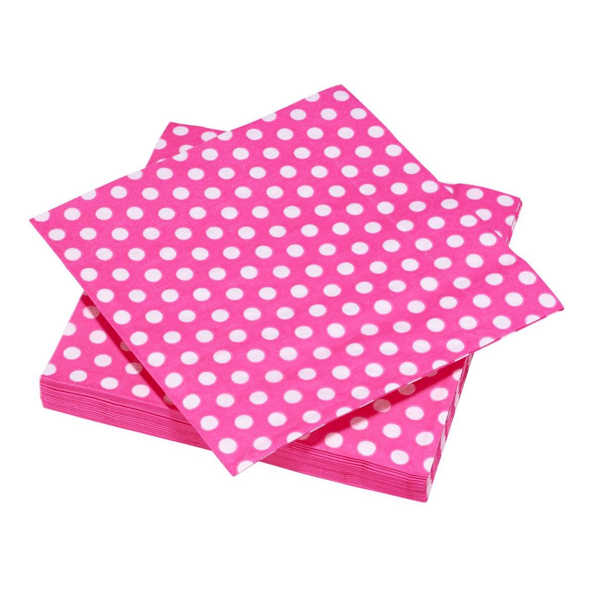 20 serviettes jetables - Rose 20 serviettes jetables - Rose