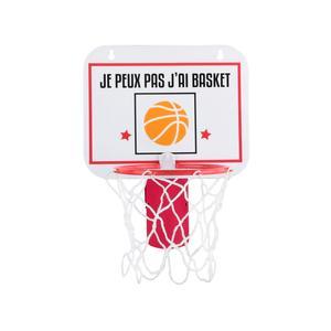 Panier de Basket de corbeille - L 20 x H 24.7 x l 18.5 cm - Rouge, blanc - MISTER GADGET