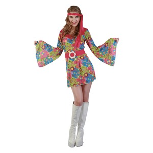 Déguisement hippie femme - Taille unique - Multicolore