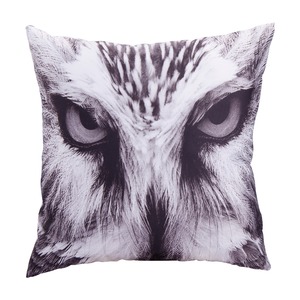 Coussin décor imprimé aigle - 40 x 40 cm - Multicolore