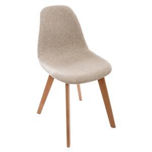 Chaise tissu beige zepa