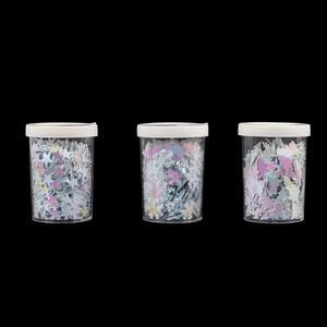 Confettis motifs de Noël en pot - Différents modèles - Blanc