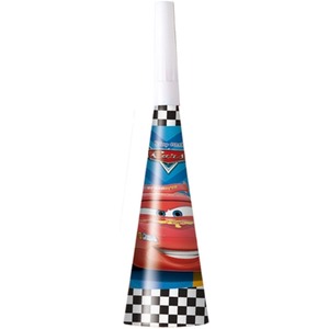 Lot de 6 trompettes Cars en carton - 2,6 x 8,5 cm - Multicolore