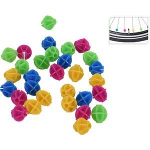 Perles de décoration pour roues de vélo enfant - 30 pièces - Multicolore