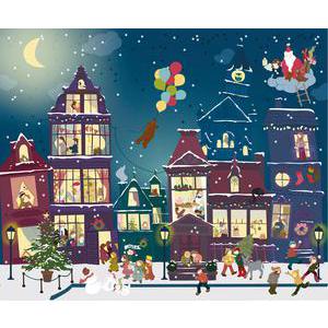 Calendrier de l'avent stickers - Carton - Taille standard- Multicolore