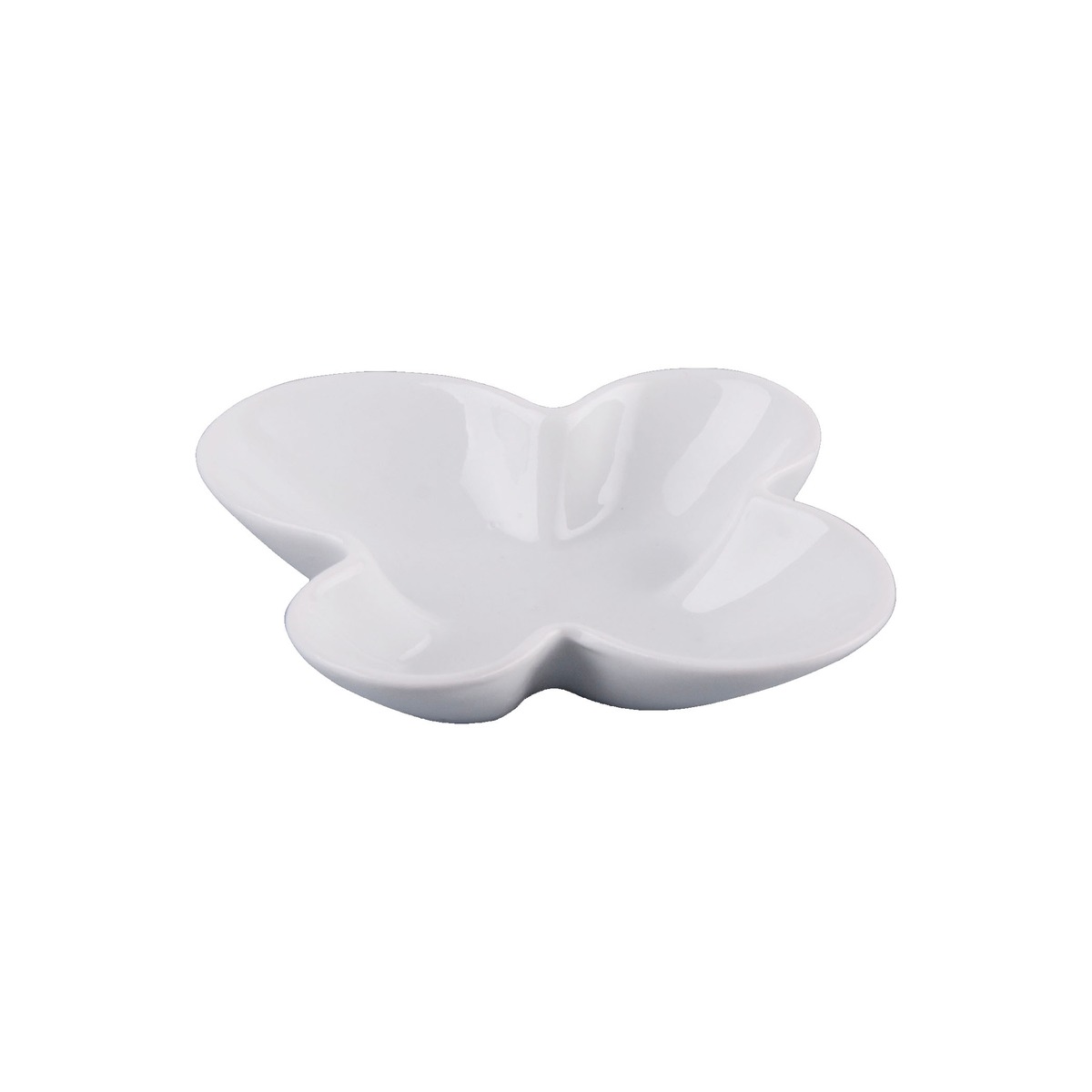 Plat empilable 4 compartiments - 11,5 x 10,5 x H 2 cm - Blanc Plat empilable 4 compartiments - 11,5 x 10,5 x H 2 cm - Blanc