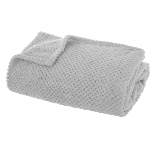 Plaid popcorn - 125 x 150 cm - Gris Plaid popcorn - 125 x 150 cm - Gris