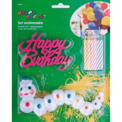 Porte Bougie Chenille 6 Bougies En Cire Multicolore