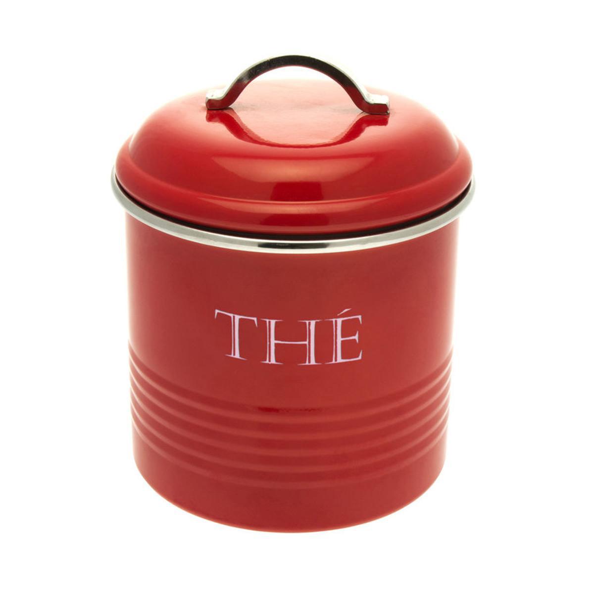 Boite rangement - Acier - 13 x 13 x 18,5 cm - Rouge Boite rangement - Acier - 13 x 13 x 18,5 cm - Rouge