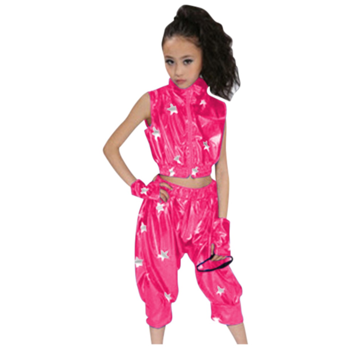 Déguisement disco modèle enfant - Taille 7 à 12 ans - Rose fushia