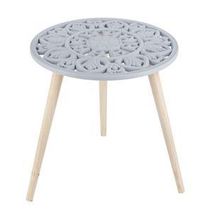 Bout de canapé ajouré - ø 45 x H 52 cm - Gris