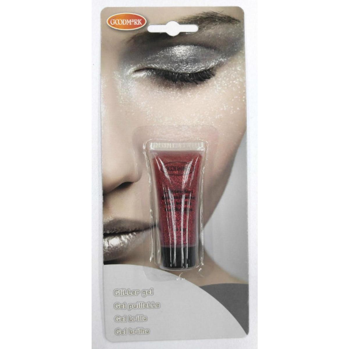 Maquillage gel à paillettes - Rouge