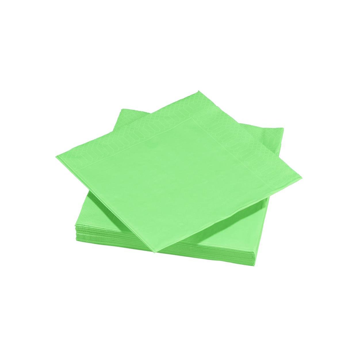 20 serviettes jetables - Vert fluo