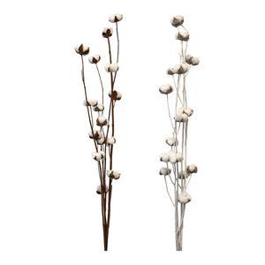 Fagot de branches de coton synthétiques - h95 à 100 cm - Blanc, marron, gris