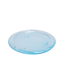 Support pour bougie en verre - Diamètre 11 cm - Bleu