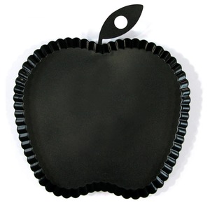 Moule en tarte en forme de pomme - 22 x 26,5 cm - Noir