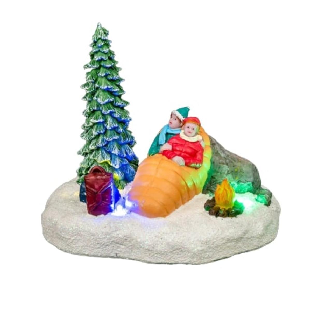 Scène de Noël campement LED
