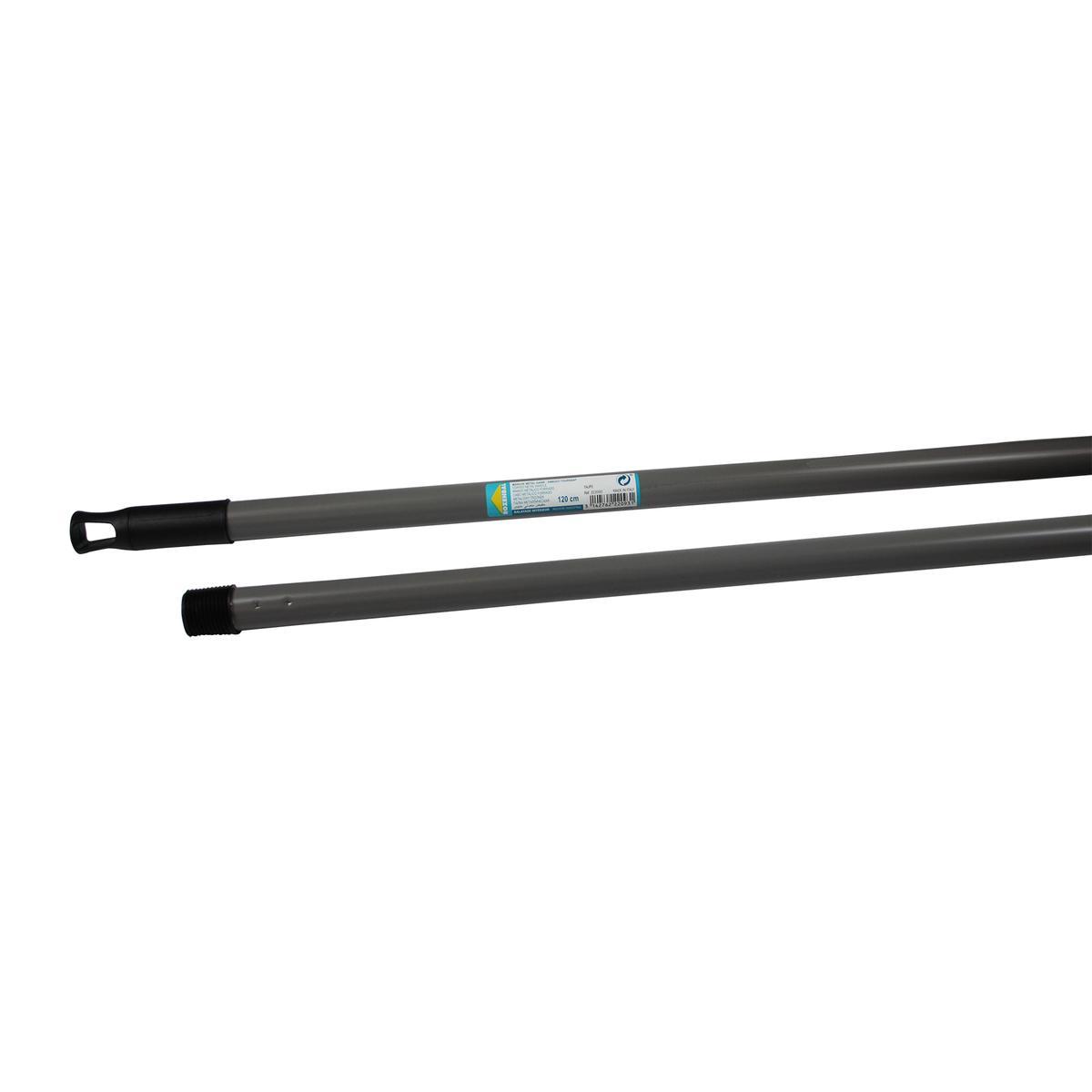 Manche métal gainé taupe, 120 cm, embout de suspension tournant, collection CÉLESTE Manche métal gainé taupe, 120 cm, embout de suspension tournant, collection CÉLESTE