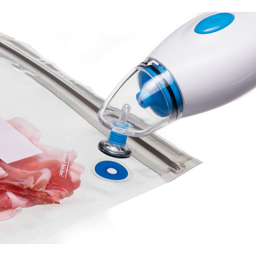 Appareil De Mise Sous Vide Et 5 Sacs Blanc Bleu Transparent