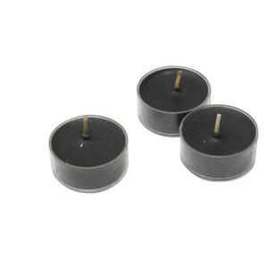 Lot de 6 bougies chauffe plat - Diamètre 3,8 cm - Noir