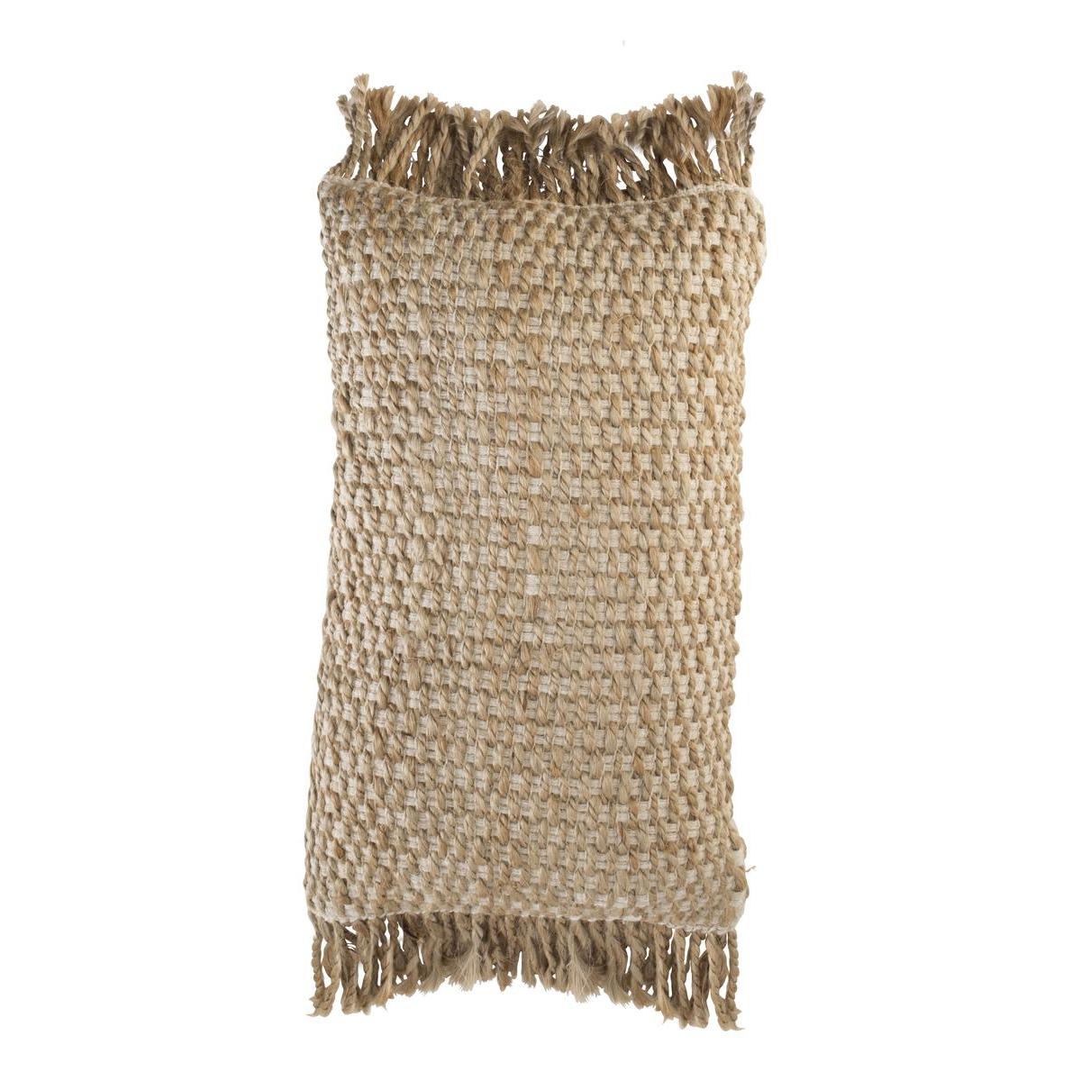 Coussin tressé en jute - 30 x L 50 cm - K.KOON