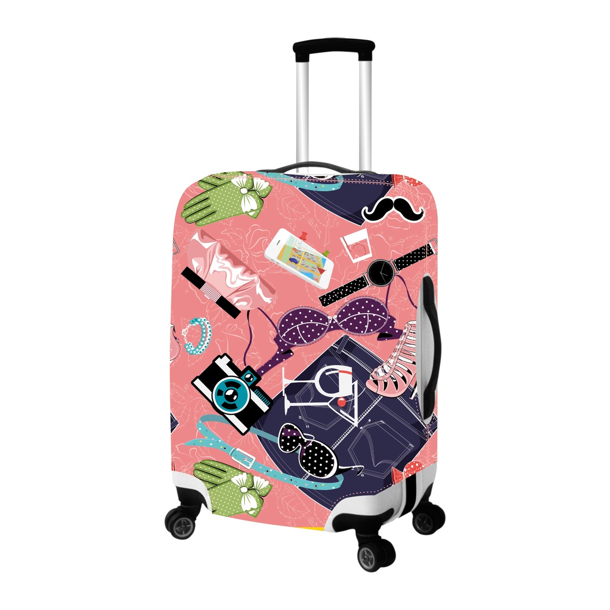 Housse de valise à motifs - 65 x 75 cm - Rose Housse de valise à motifs - 65 x 75 cm - Rose